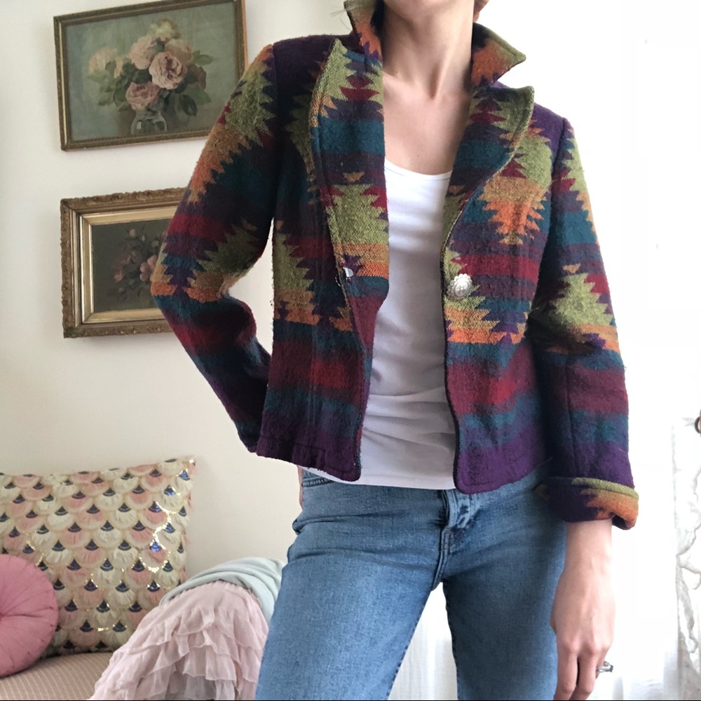 Western bohemian tribal blazer jacket